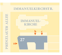 Lageplan - Pohl & Prym - Eigentumswohnungen am Immanuelkirchplatz Berlin